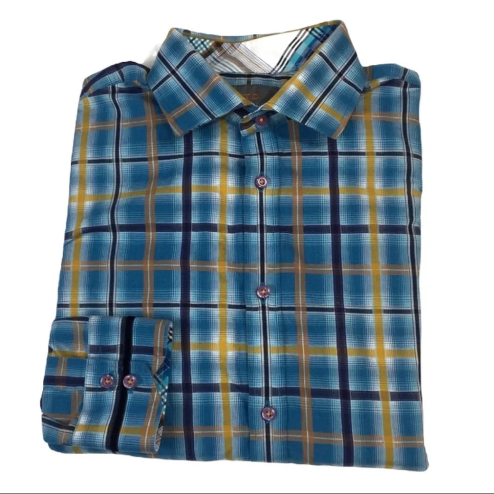 BF361 Thomas Dean Designer Spread Collar Shirt M